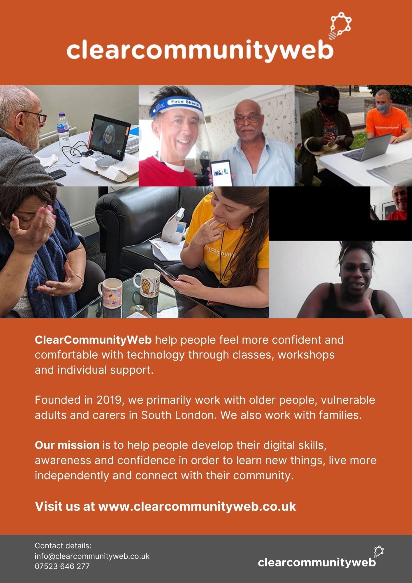 Flyer about ClearCommunityWeb