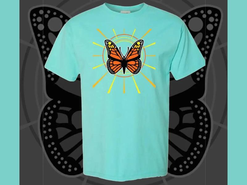 Monarch shirt designed by Rick Sinnett.