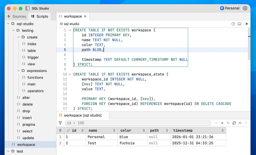 SQL Studio