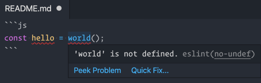 ESLint Markdown Language Plugin
