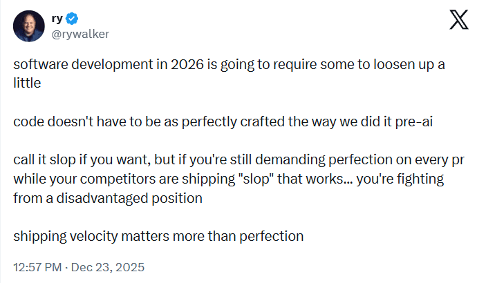 Advice for AI coding in 2026, on X