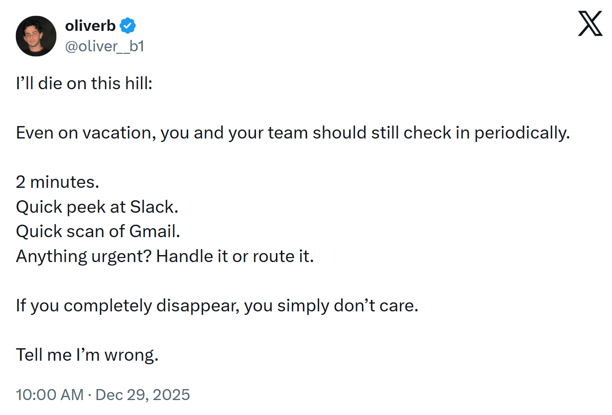 Should you still do check-ins while on vacation?, on X