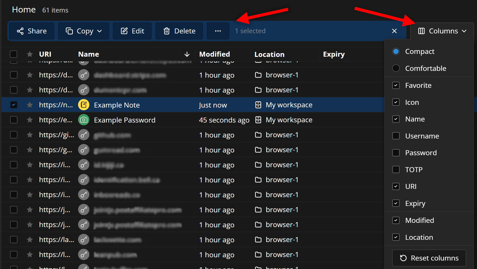 Managing resources using the Passbolt web dashboard