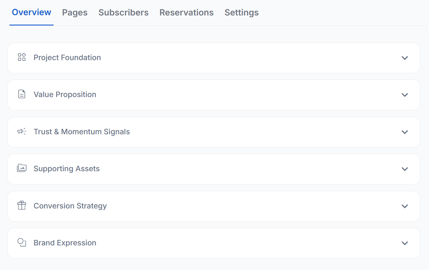 A project's overview on Crowdstake