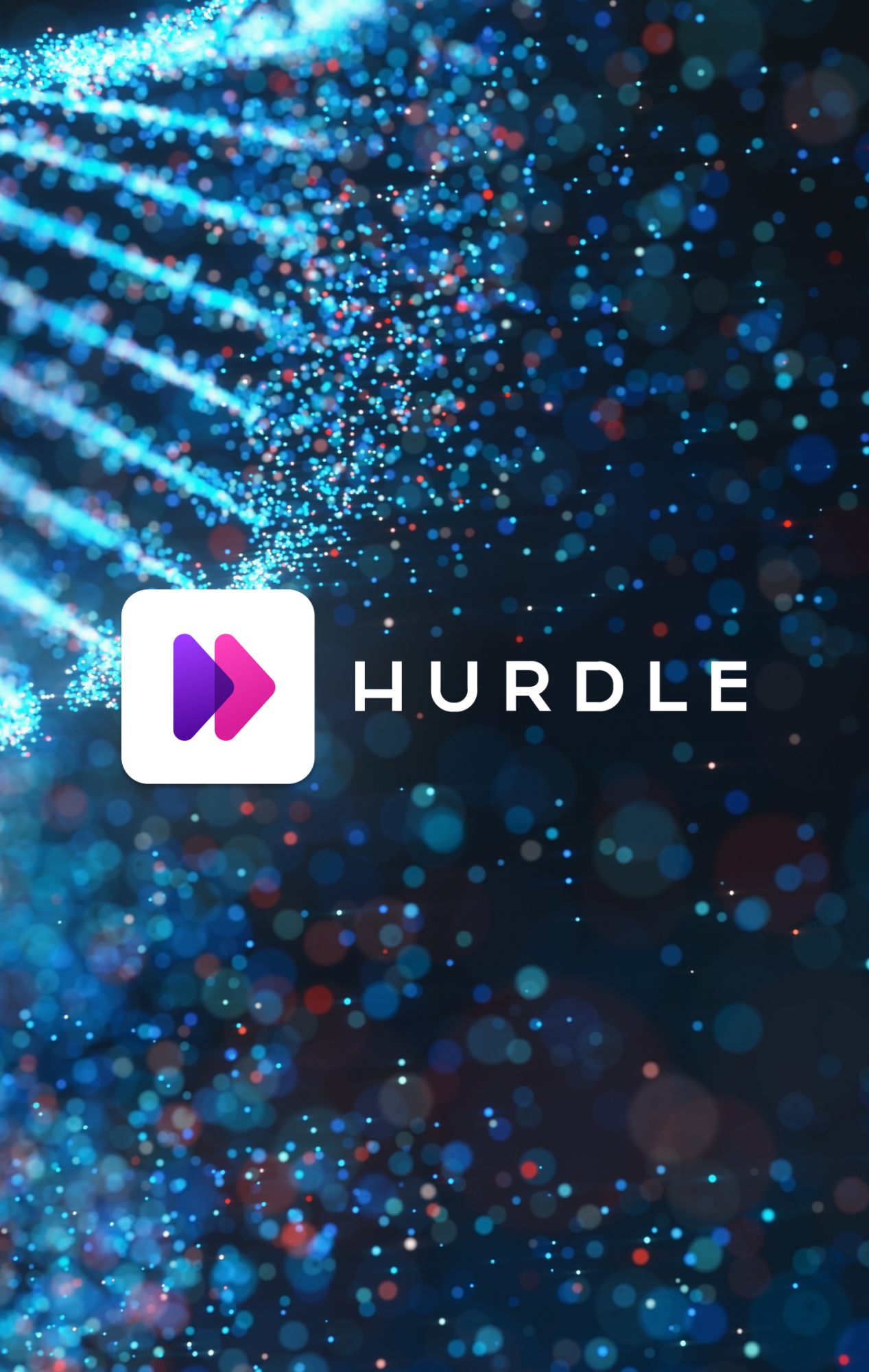 Hurdle innovate logo over a diagram of the double helix