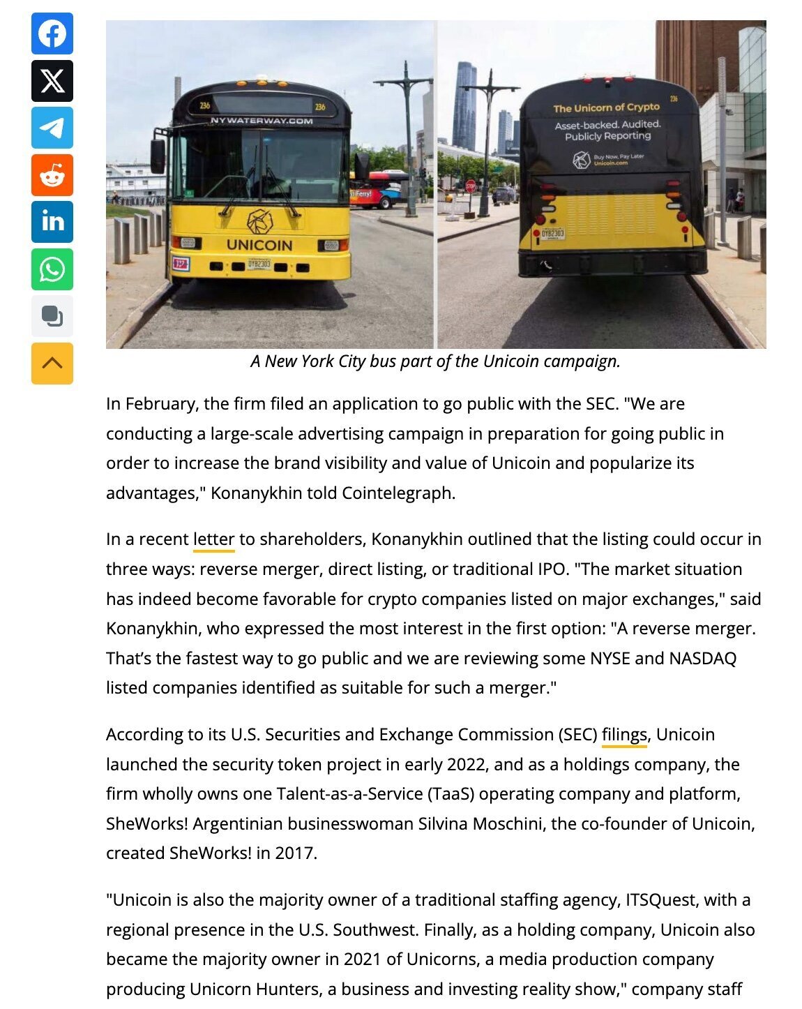 Unicoin = UNCN / CoinTelegraph