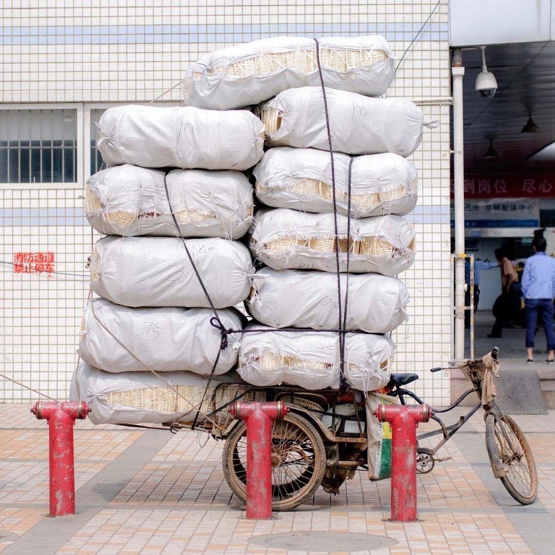 Cargo bike loaded up in China