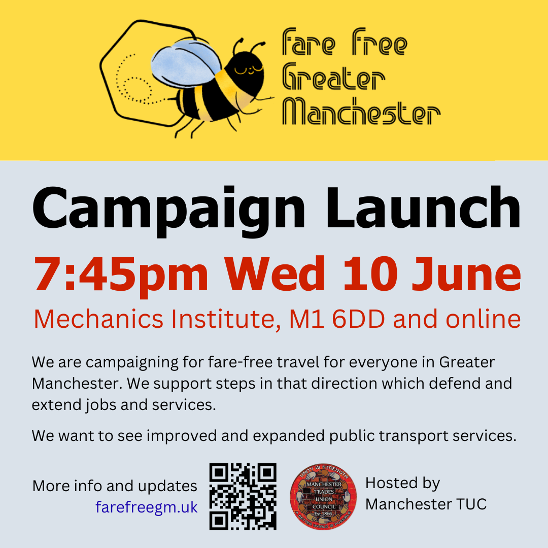 Fare Free Greater Manchester campaign launch