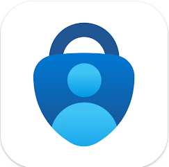 Microsoft Authenticator app icon, blue padlock with a person in it